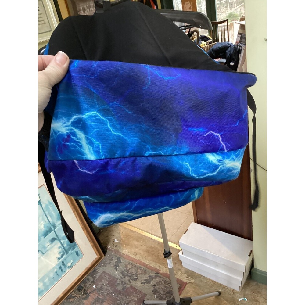 Trans By Jansport Blue Supermax Its Electric Laptop Sleeve Zipper Backpack 17" - Picture 13 of 13